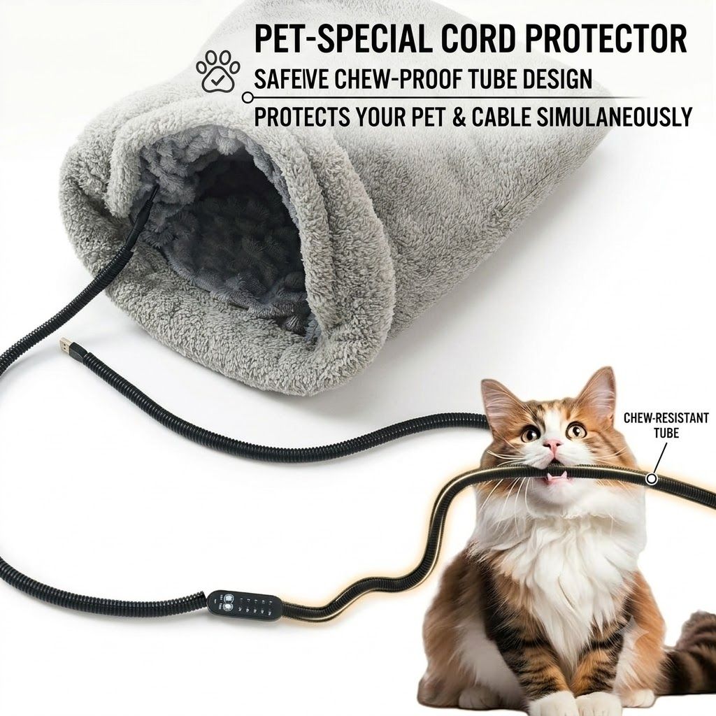 Heated Pet Bed with USB Power, Foldable Cat Dog Sleeping Bag with Soft Fleece, Adjustable Temperature Control and Timer, Ideal for Travel and Home Use (Grey)