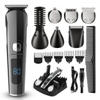 Waterproof Electric Shaver Men'S Hair Trimmer Multifunctional Hair Clipper Nose - Black - Size L