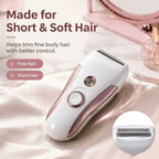 4-in-1 women's hair removal, electric epilator, shaver, foot file, trimmer, USB rechargeable, IPX6 waterproof, body grooming, Australian women - Rose gold - Size L