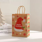 Christmas Gift Bags 30-Piece Set Festive Designs Holiday Gifting Christmas - Red - Size 21-11-27
