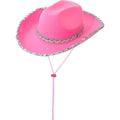 Bachelorette Party Hats Bachelor Party Hats Cowboy Hats White Pink Black Hats - Pink - Size m