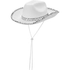 Bachelorette Party Hats Bachelor Party Hats Cowboy Hats White Pink Black Hats - Red - Size m