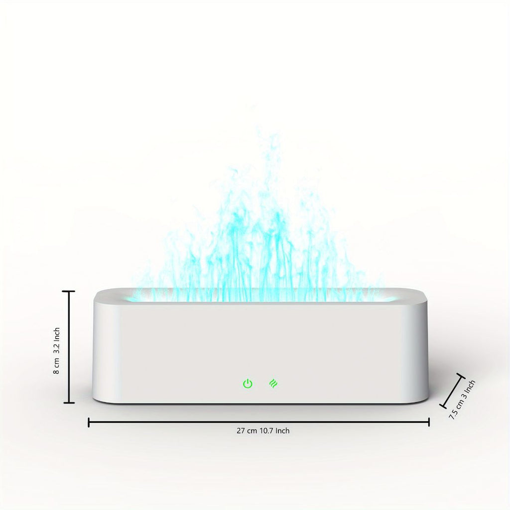 aromatherapy essential oil diffuser, humidifier, 400ml, full-color LED lights, timer auto shut-off, bedroom, office, living room, Australian home, relaxation - White - Size D