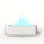 aromatherapy essential oil diffuser, humidifier, 400ml, full-color LED lights, timer auto shut-off, bedroom, office, living room, Australian home, relaxation - White - Size D