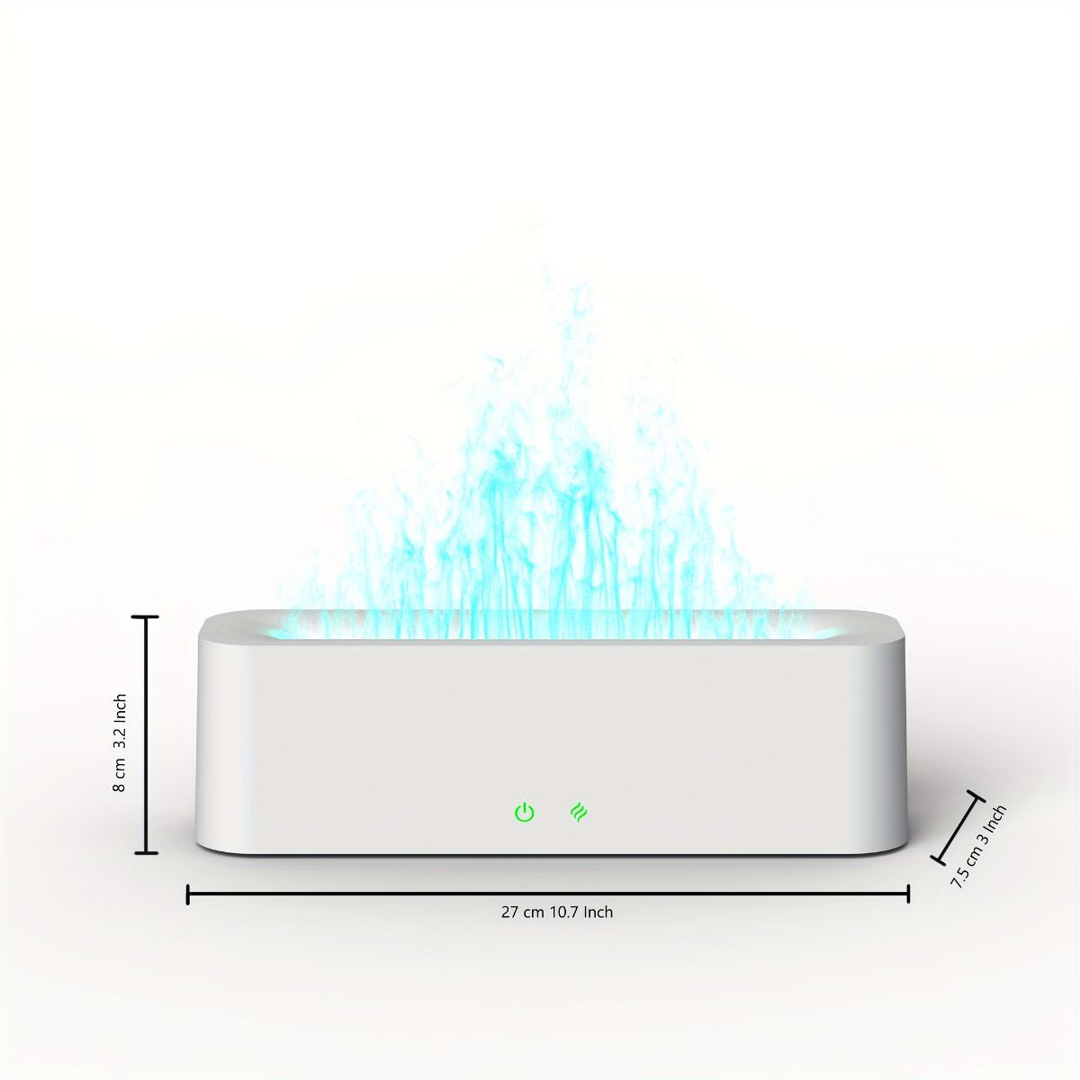 aromatherapy essential oil diffuser, humidifier, 400ml, full-color LED lights, timer auto shut-off, bedroom, office, living room, Australian home, relaxation - White - Size D