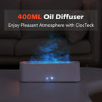 aromatherapy essential oil diffuser, humidifier, 400ml, full-color LED lights, timer auto shut-off, bedroom, office, living room, Australian home, relaxation - White - Size D