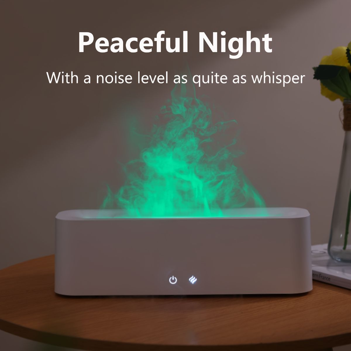aromatherapy essential oil diffuser, humidifier, 400ml, full-color LED lights, timer auto shut-off, bedroom, office, living room, Australian home, relaxation - White - Size D