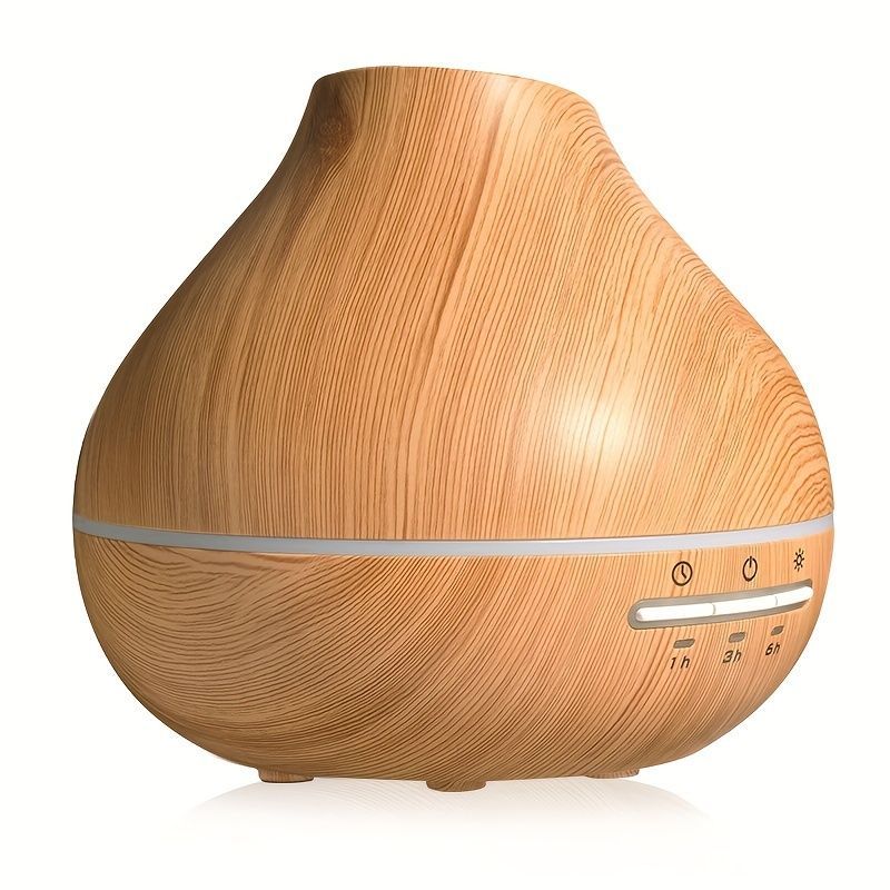 wood grain diffuser, aromatherapy diffuser, humidifier, ultrasonic diffuser, quiet diffuser, timer diffuser, essential oil diffuser, Australia, Australian homes, dry air relief, relaxation, stress relief, natural home decor - wooden - Size D
