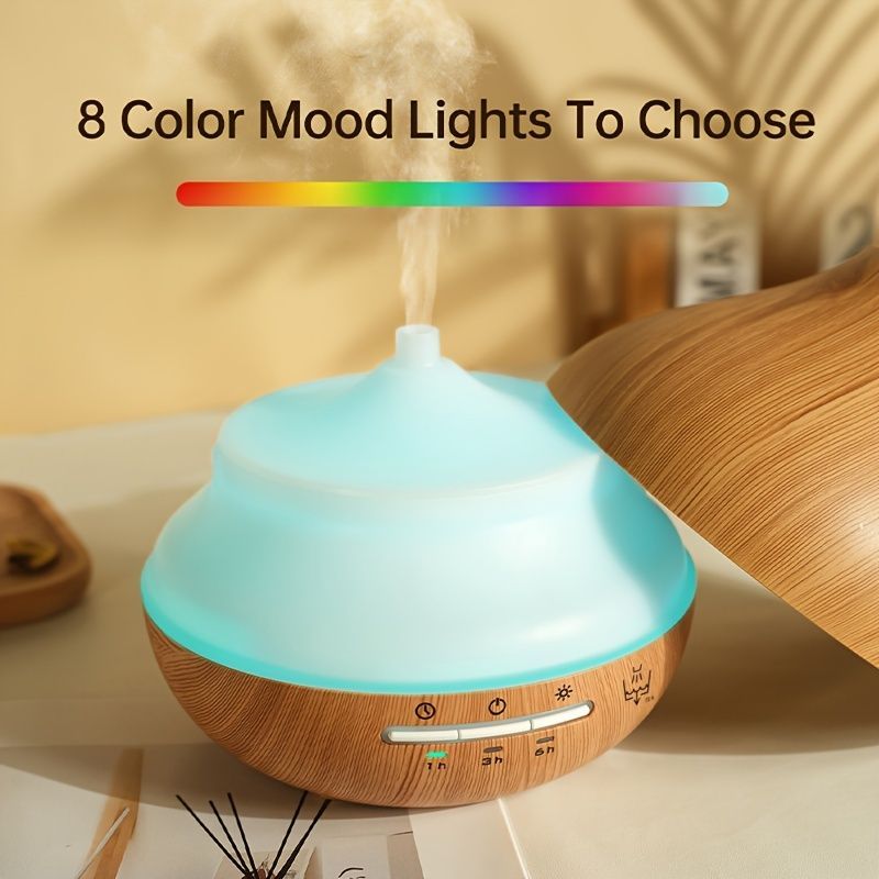 wood grain diffuser, aromatherapy diffuser, humidifier, ultrasonic diffuser, quiet diffuser, timer diffuser, essential oil diffuser, Australia, Australian homes, dry air relief, relaxation, stress relief, natural home decor - wooden - Size D