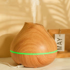 wood grain diffuser, aromatherapy diffuser, humidifier, ultrasonic diffuser, quiet diffuser, timer diffuser, essential oil diffuser, Australia, Australian homes, dry air relief, relaxation, stress relief, natural home decor - wooden - Size D