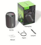 Portable Bluetooth Speaker Compact Speaker High-Quality Sound Long Battery Life - Camouflage - Size 90-93-128mm