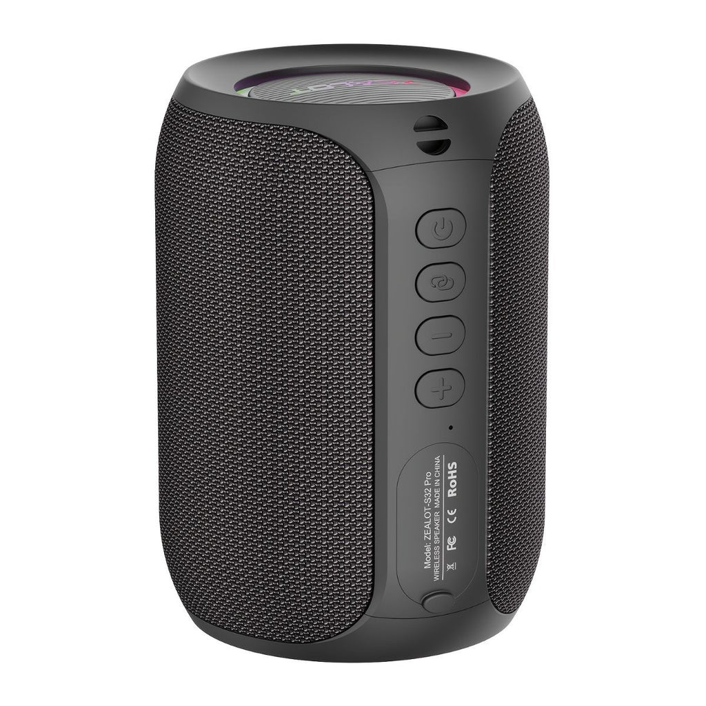 Portable Bluetooth Speaker Compact Speaker High-Quality Sound Long Battery Life - Gray - Size 90-93-128mm