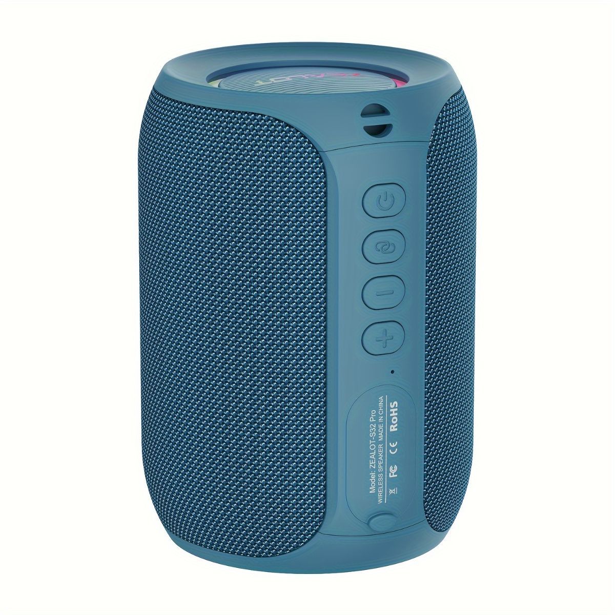 Portable Bluetooth Speaker Compact Speaker High-Quality Sound Long Battery Life - Gray - Size 90-93-128mm