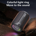 Portable Bluetooth Speaker Compact Speaker High-Quality Sound Long Battery Life - Gray - Size 90-93-128mm