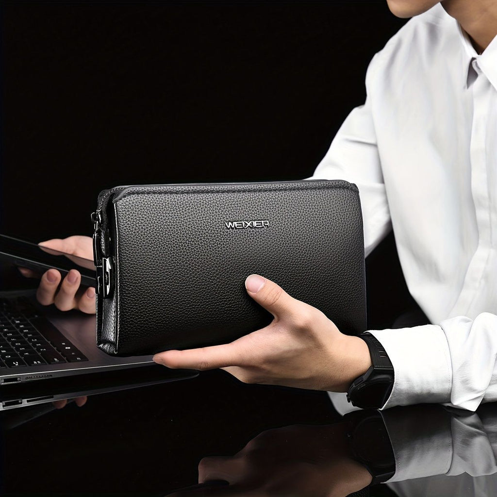 Men'S Leather Clutch Bag Men'S Accessories High-Quality Leather Stylish Clutch - Brown - Size 23-4-14