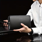 Men'S Leather Clutch Bag Men'S Accessories High-Quality Leather Stylish Clutch - Brown - Size 23-4-14