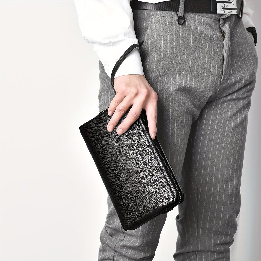 Men'S Leather Clutch Bag Men'S Accessories High-Quality Leather Stylish Clutch - Brown - Size 23-4-14