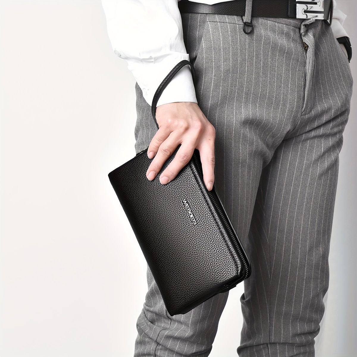 Men'S Leather Clutch Bag Men'S Accessories High-Quality Leather Stylish Clutch - Brown - Size 23-4-14