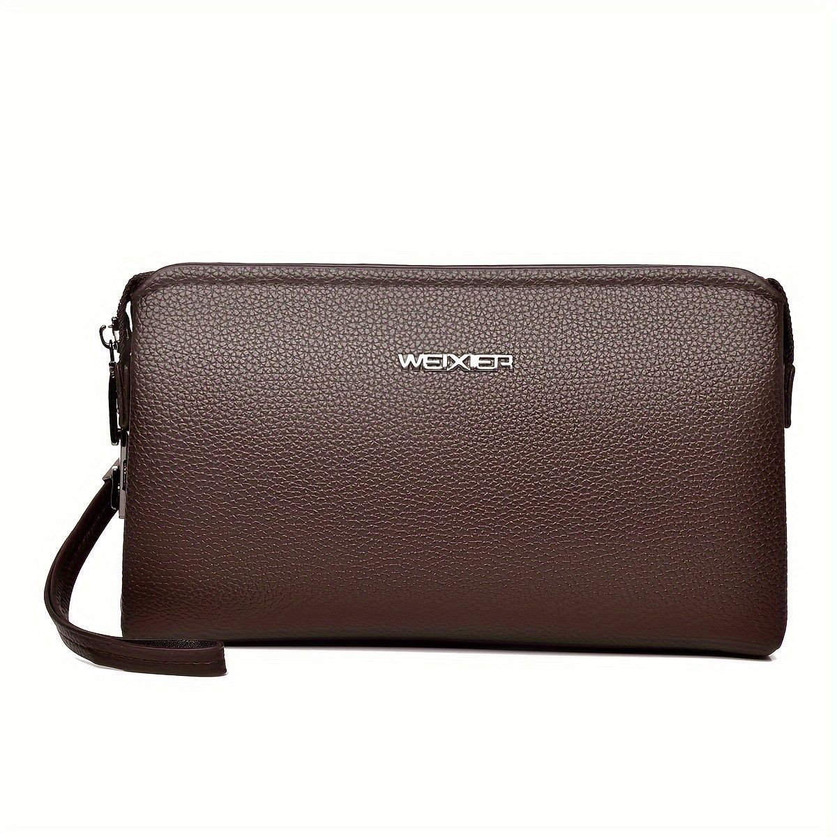 Men'S Leather Clutch Bag Men'S Accessories High-Quality Leather Stylish Clutch - Brown - Size 23-4-14