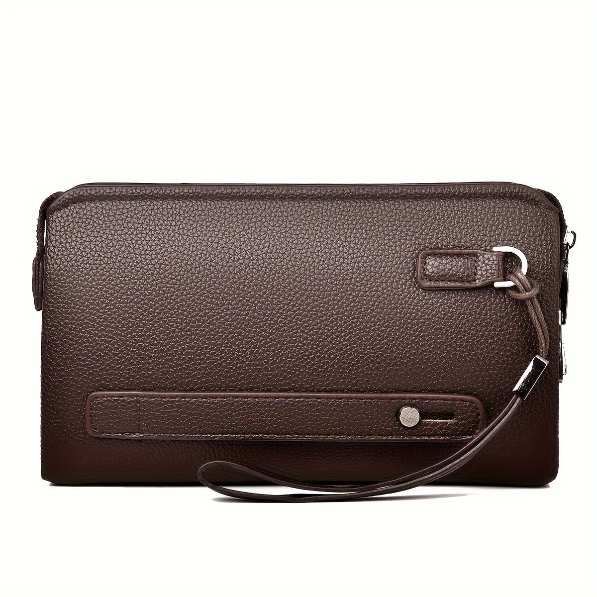 Men'S Leather Clutch Bag Men'S Accessories High-Quality Leather Stylish Clutch - Brown - Size 23-4-14
