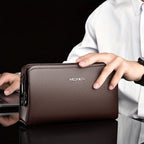 Men'S Leather Clutch Bag Men'S Accessories High-Quality Leather Stylish Clutch - Brown - Size 23-4-14