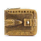 Men'S Wallet Genuine Leather Wallet Alligator-Embossed Wallet Horizontal Wallet - Black - Size m