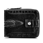 Men'S Wallet Genuine Leather Wallet Alligator-Embossed Wallet Horizontal Wallet - Orange - Size m