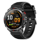 men's smart watch, HT37, GPS positioning, Bluetooth call, heart-rate monitoring, outdoor sports watch, Australian men's fashion, fitness watch - Black - Size L