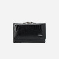 Genuine Leather Women'S Wallet Multifunctional Wallet Large Capacity Wallet - Black - Size m