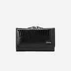Genuine Leather Women'S Wallet Multifunctional Wallet Large Capacity Wallet - Black - Size m
