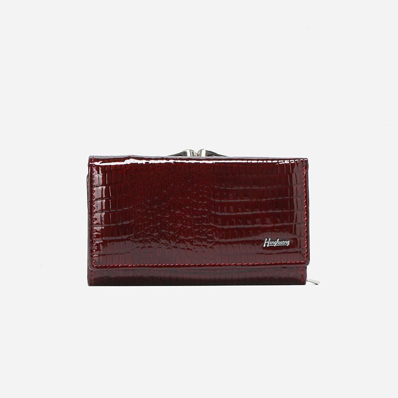Genuine Leather Women'S Wallet Multifunctional Wallet Large Capacity Wallet - Black - Size m
