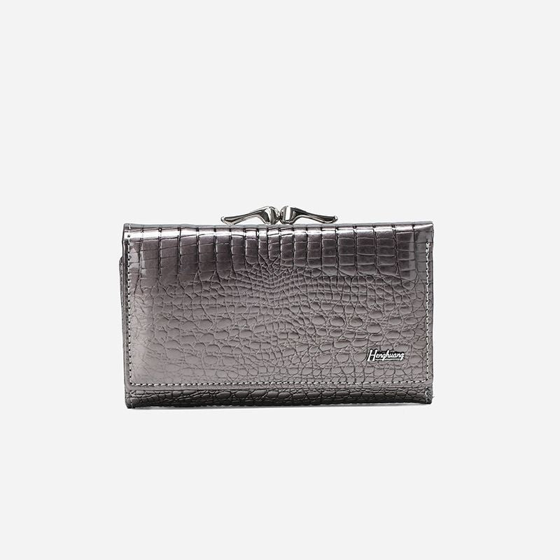 Genuine Leather Women'S Wallet Multifunctional Wallet Large Capacity Wallet - Burgundy - Size m