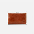 Genuine Leather Women'S Wallet Multifunctional Wallet Large Capacity Wallet - Coffee color - Size m