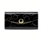 Women'S Genuine Leather Wallet Long Wallet Clutch Large Capacity Wallet - Burgundy - Size m