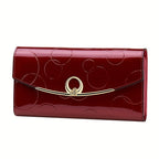 Women'S Genuine Leather Wallet Long Wallet Clutch Large Capacity Wallet - Gold - Size m