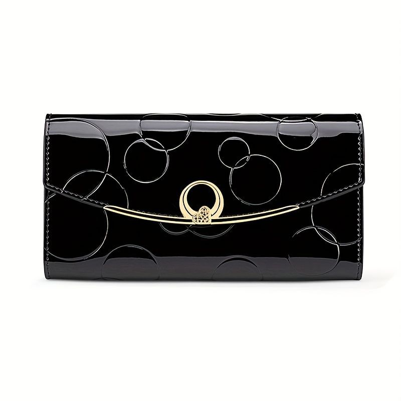 Women'S Genuine Leather Wallet Long Wallet Clutch Large Capacity Wallet - Red - Size m