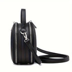 Ladies Handbag Round Handbag Croc-Embossed Handbag Tassel Handbag High-Quality - Beige - Size L