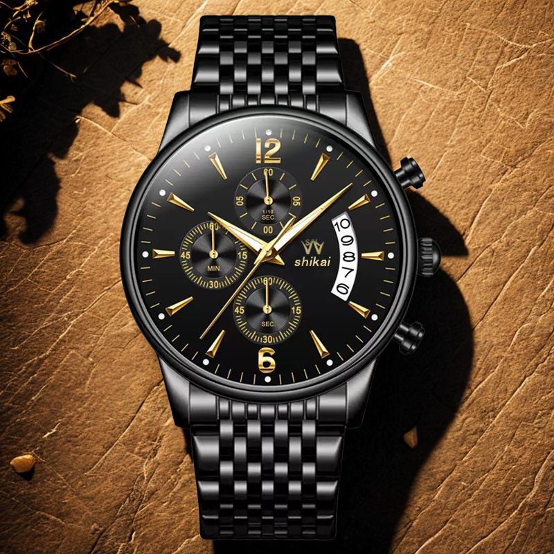Men'S Watch Business Watch Sports Watch Multifunctional Watch Quartz Watch - Black - Size Man