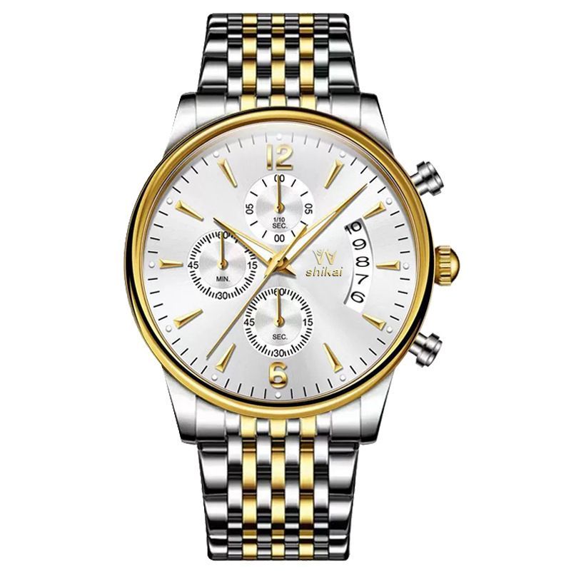 Men'S Watch Business Watch Sports Watch Multifunctional Watch Quartz Watch - Gold - Size Man