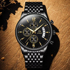 Men'S Watch Business Watch Sports Watch Multifunctional Watch Quartz Watch - Gold - Size Man