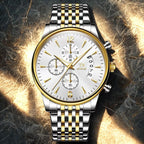 Men'S Watch Business Watch Sports Watch Multifunctional Watch Quartz Watch - Silver - Size Man