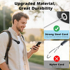 2pcs Retractable Phone Tether, Outdoor Anti-Theft Retractables Phone Lanyard,Phone Lanyard With Secure Locking Clip and 360° Anti-Tangle Design for Travel Hiking Skiing