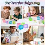 Ice Cube Squishy Toy 5.5*5.5cm Slow Rising Stress Relief Fidget Toy Soft Squeeze Sensory Toy for Kids and Adults(Purple)