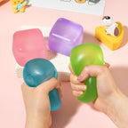 Ice Cube Squishy Toy 5.5*5.5cm Slow Rising Stress Relief Fidget Toy Soft Squeeze Sensory Toy for Kids and Adults(Purple)