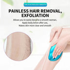 Crystal Hair Eraser for Women and Men, Reusable Crystal Hair Remover Painless Exfoliation Epilators Hair Removal for Women, Magic Hair Eraser for Back Arms Legs (Blue)