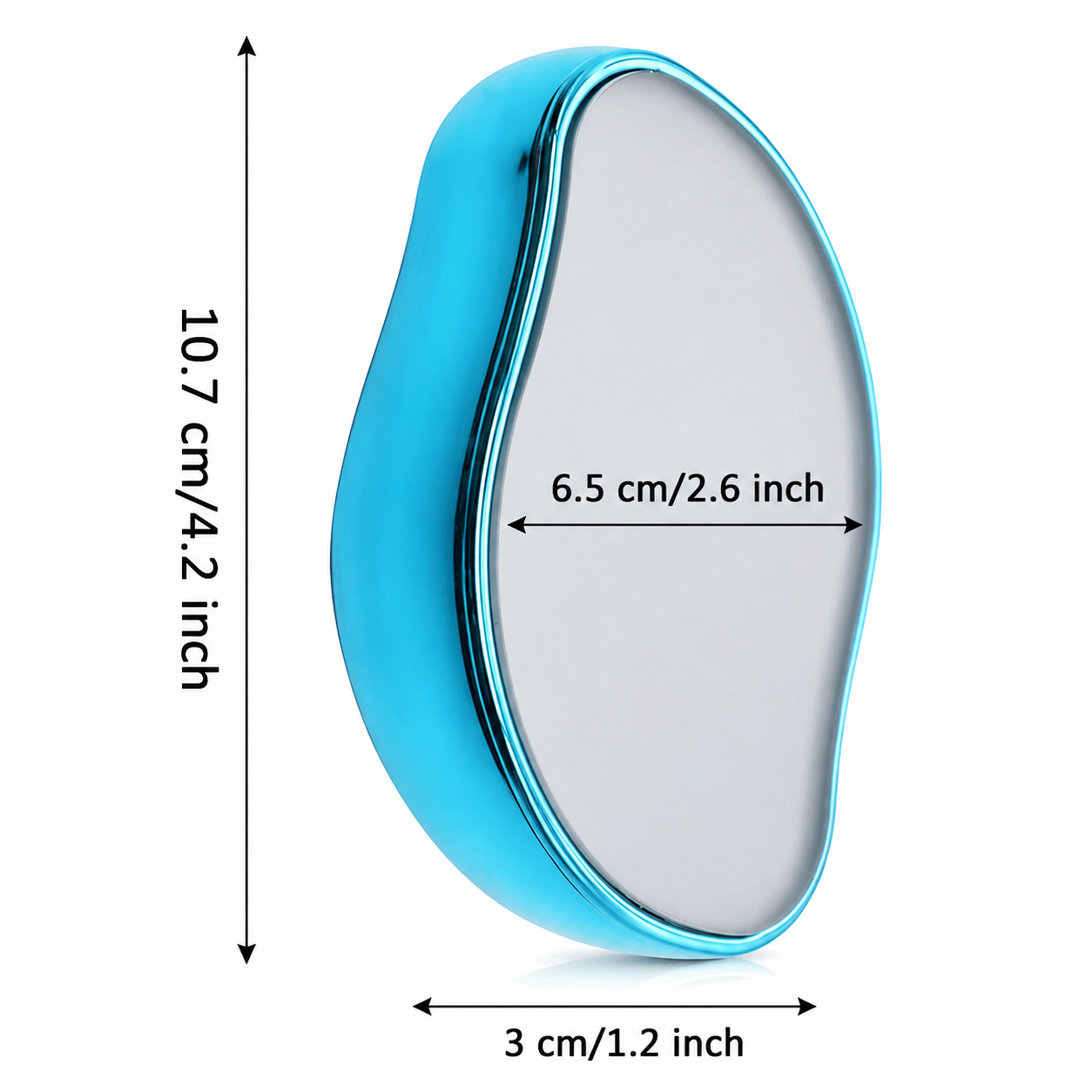 Crystal Hair Eraser for Women and Men, Reusable Crystal Hair Remover Painless Exfoliation Epilators Hair Removal for Women, Magic Hair Eraser for Back Arms Legs (Blue)