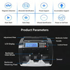 Australian Note Bill Money Cash Counter Machine with Value Count 4" LED Display