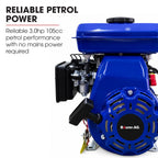 BAUMR-AG 250L Heavy-Duty Petrol Concrete Cement Mixer, 3hp 105cc Engine