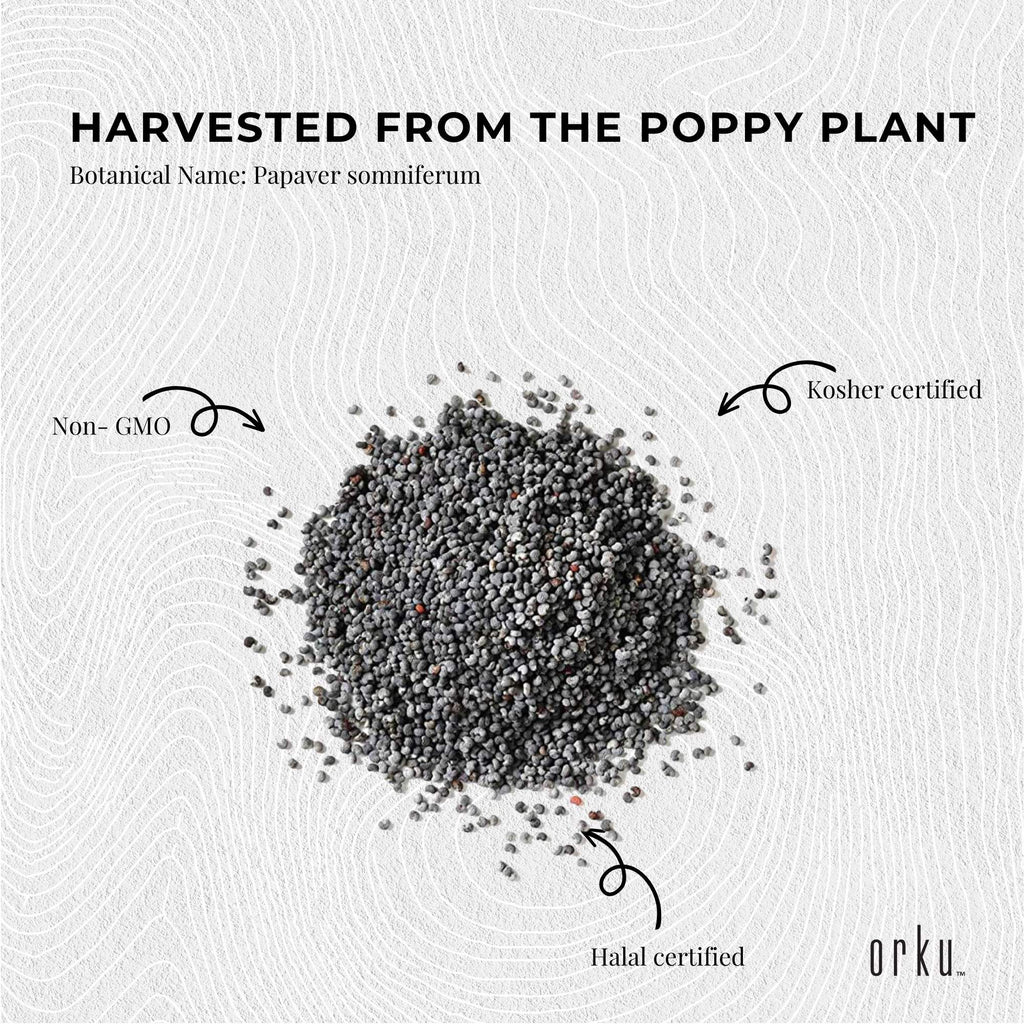 Orku 3.5Kg Poppy Seeds Unwashed Bucket Papaver Somniferum For Baking Decorating
