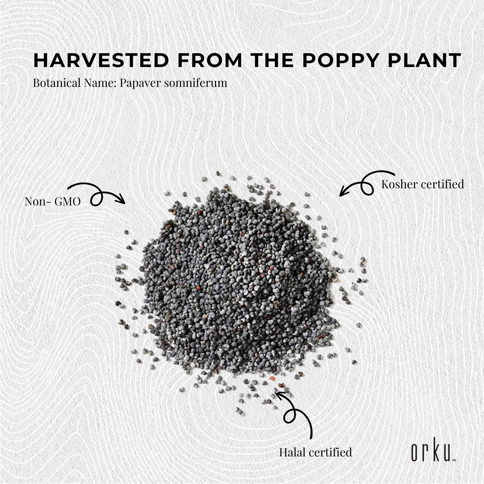 Orku 3.5Kg Poppy Seeds Unwashed Bucket Papaver Somniferum For Baking Decorating